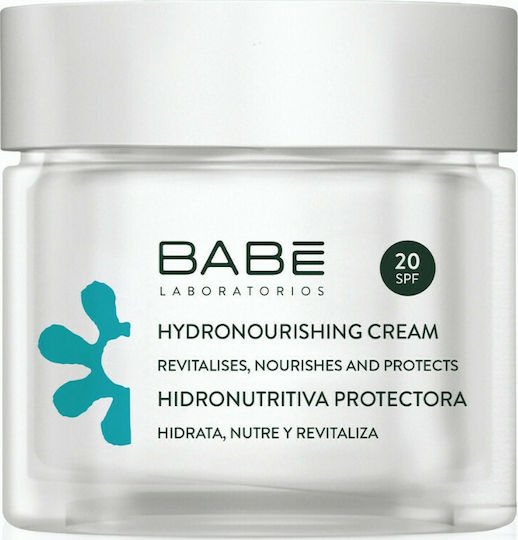Babe Laboratorios Hydro 24-часов Хидратиращ и Стягащ Дневен Крем за Лице с SPF20 с Хиалуронова Киселина 50ml