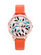 Mark Maddox Watch with Orange Leather Strap MC6010-90