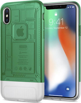 Spigen Classic C1 Coperta din spate Plastic Verde (iPhone X / XS) 057CS23196