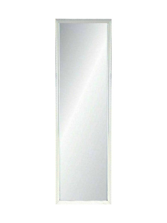 Liberta Promoto Καθρέπτης Τοίχου Ολόσωμος με Λευκό Ξύλινο Πλαίσιο 124x34cm