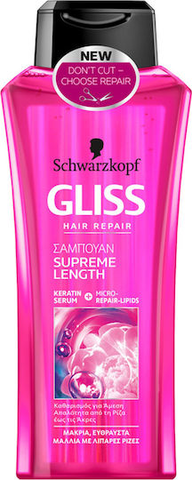 Gliss Шампоан Hair Repair Supreme Length Възстановяване И Подхранване За Всички Типове Коса 400мл
