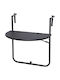 Auxiliary Outdoor Foldable Table with Plastic Surface and Metal Frame Gray 40x60x64cm