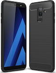 Hurtel Galaxy A6 Plus 2018 Synthetic Back Cover Black (Galaxy A6+ 2018)