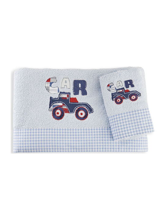 Dimcol Set of baby towels 2pcs Car 29 Ciel Weight 400gr/m² 1212115800302928