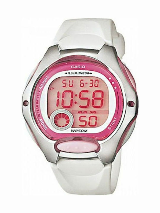 Casio Digital Women's Watch with White Rubber S...