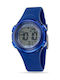 Sector Digital Watch Battery with Blue Rubber Strap R3251591504