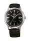 Orient Men's Watch 41mm Automatic with Black Leather Strap