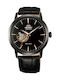Orient Men's Watch 41mm Automatic with Black Leather Strap
