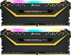 Corsair Vengeance RGB Pro 16GB DDR4 RAM με 2 Modules (2x8GB) και Συχνότητα 3200MHz για Desktop