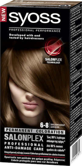 Syoss Permanent Coloration Βαφή Μαλλιών 6-8 Σκούρο Σοκολατί 115ml