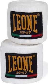 Leone AB705 Martial Arts Hand Wraps 3.5m Weiß