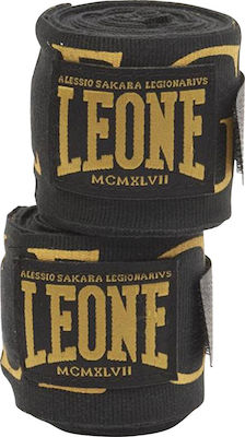 Leone AB705 Martial Arts Hand Wrap 3.5m Black Legeonario
