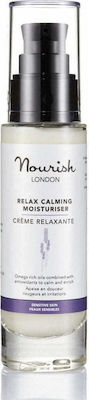 Nourish London Relax Calming Moisturiser Feuchtigkeitsspendend Creme Gesicht für Empfindliche Haut 50ml