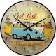 Nostalgic Art Vw Let S Get Lost Leise Wanduhr Metallisch Braun 31x50cm