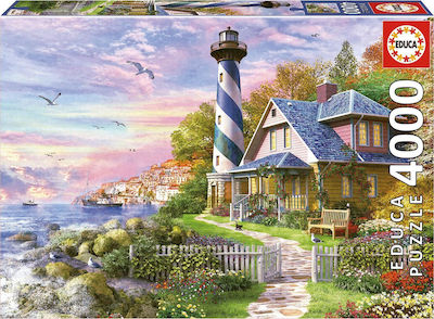 Lighthouse At Rock Bay Puzzle 2D 4000 Pieces