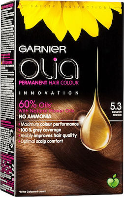 Garnier Olia Set Hair Dye no Ammonia 5.3 Golden Brown 60gr