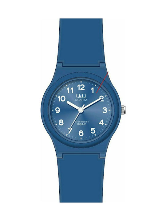 Q&Q Παιδικό Αναλογικό Ρολόι 34mm Λουράκι Μπλε