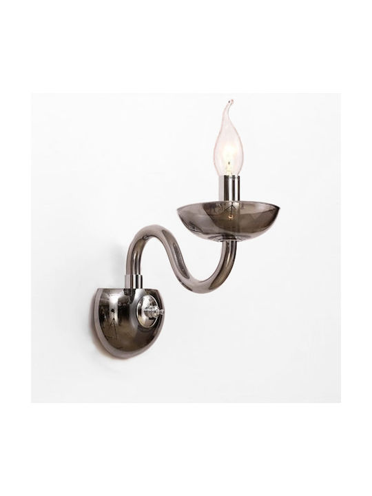 Aca Classic Lamp Wall with Socket E14 Silver 22x22cm