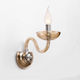 Aca Lunaria Classic Lamp Wall with Socket E14 Honey 22x22cm