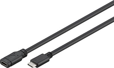 Goobay Regular USB 3.1 Cable USB-C male - USB-C female Μαύρο 1m (055-1152)