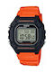Casio Digital Uhr Chronograph Batterie mit Orange Kautschukarmband