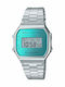 Casio Vintage Iconic Digital Men's Watch 36.3mm Battery with Silver Metal Bracelet