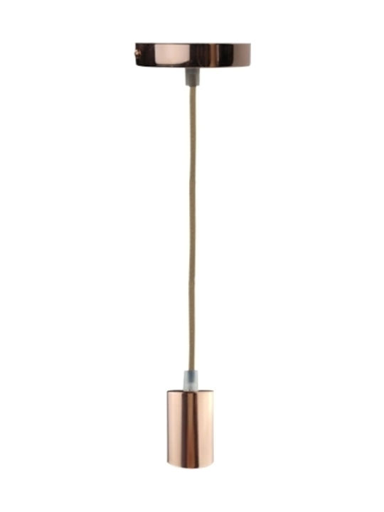 Elvhx Pendant Light Suspension for Socket E27 Rose Gold