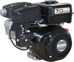 Robin EX21DP Benzinmotor 4 Schlaganfall 211cc 7hp Maximale Drehzahl 3600Umdrehungen pro Minute mit Gewinde (Tankvolumen 3.2Es)