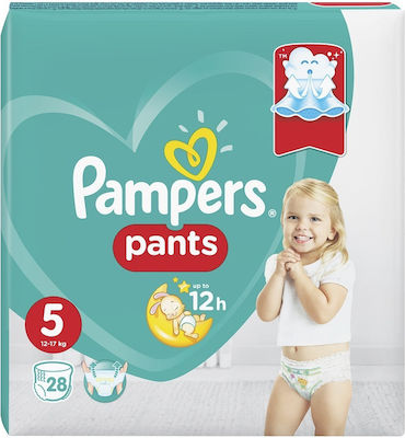 Pampers Πάνες Βρακάκι Pants No. 5 για 12-17kg 28τμχ