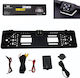 Car Parking System License Plate Frame with Camera / Buzzer and 2 Sensors in Black Color