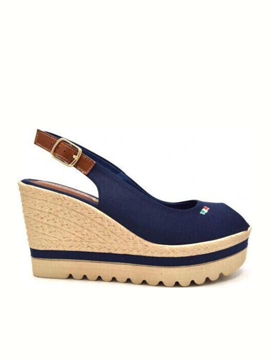 Ragazza Damenplattformen Marineblau