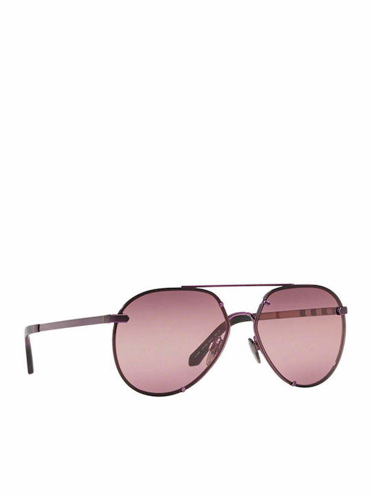 Burberry Women's Sunglasses with Purple Metal Frame BE 3099 1270W9