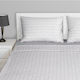 Fennel Bettbezug-Set Baumwolle Übergröße mit 2 Kissenbezügen 220x240 Comfort Pünktchen Grau Gray