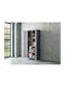 Zweiflügeliger Schrank Linear Utility Kunststoff mit Trennwand & 3 Regale With Partition 68x39x173cm