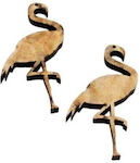 FLAMINGO WOODEN 7CM SET/5 NATURAL