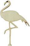 FLAMINGO AUS HOLZ 13CM NATUR