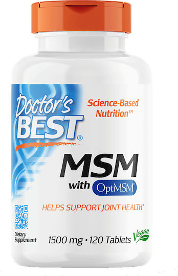 Doctor's Best MSM with OptiMSM 1500mg Συμπλήρωμα για την Υγεία Αρθρώσεων & Οστών 120 ταμπλέτες