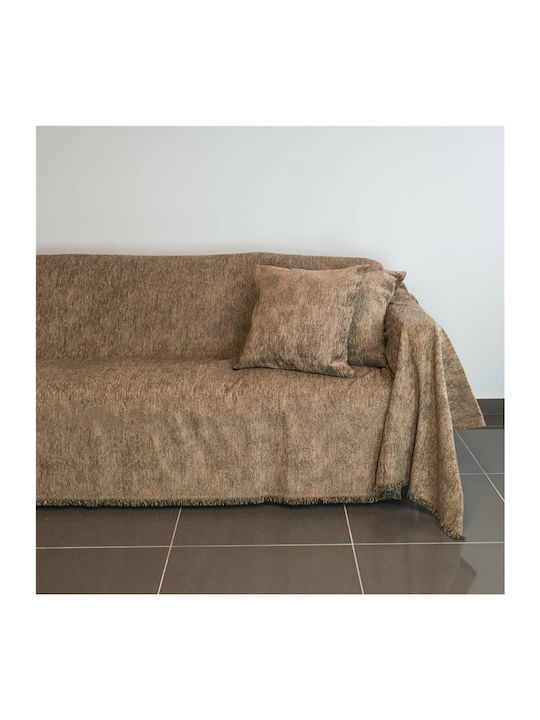 Fennel Armchair Throw 21C01BR1 Καφέ 180x180cm Brown