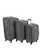 Ankor Ankor Stoff Koffer Grau Maximale Höhe 70cm mit 4 Räder Set 3 Stück