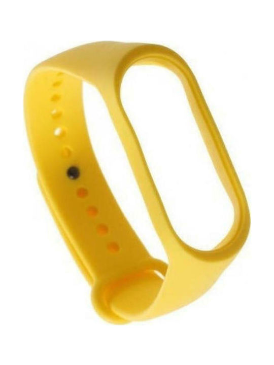 Silicone Bracelet for Xiaomi Mi Band 3 Yellow Λουράκι Σιλικόνης Κίτρινο (Mi Band 3/Mi Smart Band 4)