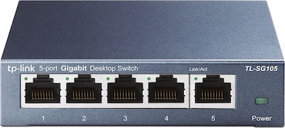TP-LINK TL-SG105 v4 Unmanaged L2 Switch με 5 Θύρες Gigabit (1Gbps) Ethernet