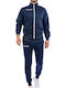 Tuta Torino Football Tracksuit Glossy with Elastic Navy Blue