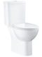 Grohe Bau Toaletă de podea cu sistem de descărcare cu Capac Închidere lentă Albă