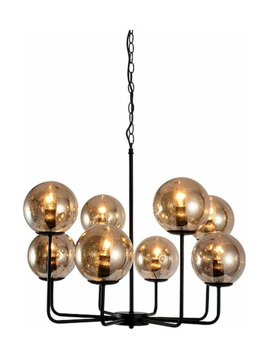 Aca Chandelier 8xE14 Black 65cm OD905808PAM