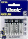 Vinnic Baterii Alcaline AA 1.5V 4buc