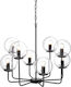 Aca Chandelier 8xE14 Black 65cm OD905808PCL