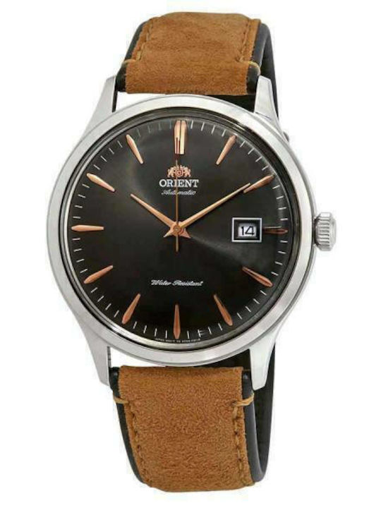 Orient Ανδρικό Ρολόι 42mm Μπαταρίας με Καφέ Δερμάτινο Λουράκι