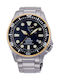 Orient Ανδρικό Ρολόι 43mm Αυτόματο με Ασημί Μεταλλικό Μπρασελέ