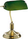 Ideal Lux Lawyer TL1 Office Lamp Banker for Socket E27 in Green Color