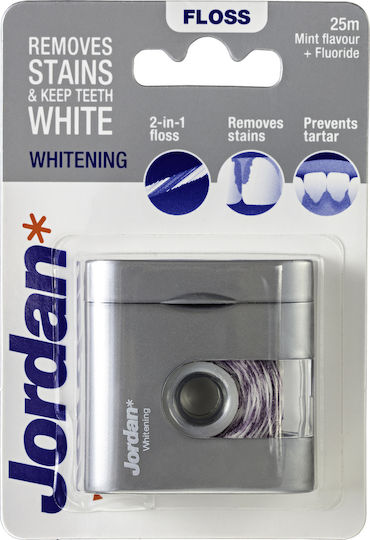 Jordan Whitening Dental Floss with Mint Flavour 25m